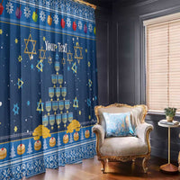 Personalised Jewish Hanukkah Xmas Window Curtain Merry Chrismukkah - Wonder Print Shop