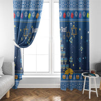 Personalised Jewish Hanukkah Xmas Window Curtain Merry Chrismukkah - Wonder Print Shop
