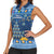 Personalised Jewish Hanukkah Xmas Women Sleeveless Polo Shirt Merry Chrismukkah - Wonder Print Shop