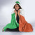 Niger Black-Crowned Crane Hooded Blanket Coat Of Arms - Kente Pattern