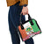 Niger Black-Crowned Crane Shoulder Handbag Coat Of Arms - Kente Pattern