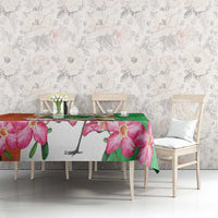 Niger Black-Crowned Crane Tablecloth Coat Of Arms - Kente Pattern - Wonder Print Shop