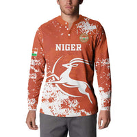 Custom Niger Football Button Sweatshirt Go Menas - Wonder Print Shop