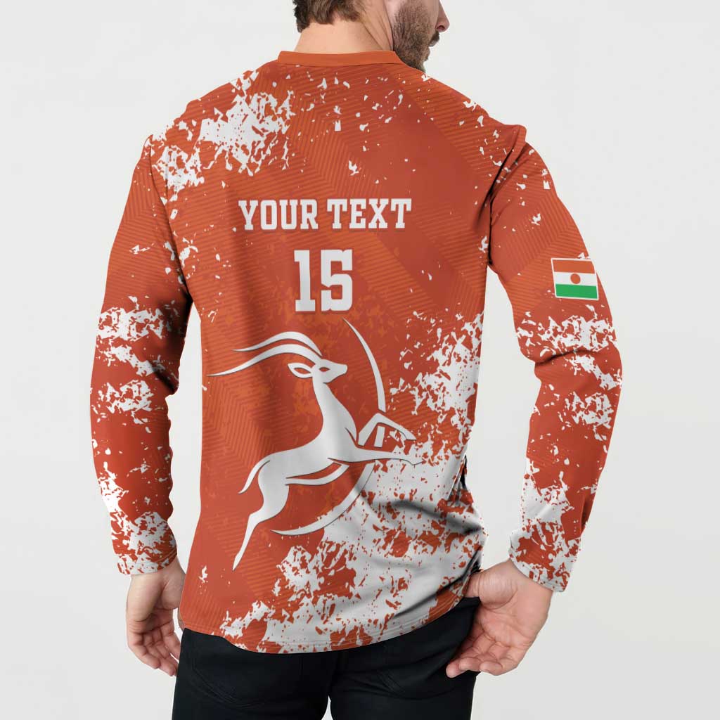 Custom Niger Football Button Sweatshirt Go Menas - Wonder Print Shop