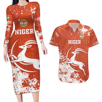 Custom Niger Football Couples Matching Long Sleeve Bodycon Dress and Hawaiian Shirt Go Menas - Wonder Print Shop