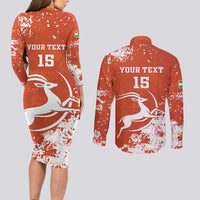 Custom Niger Football Couples Matching Long Sleeve Bodycon Dress and Long Sleeve Button Shirt Go Menas - Wonder Print Shop