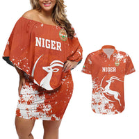 Custom Niger Football Couples Matching Off Shoulder Short Dress and Hawaiian Shirt Go Menas - Wonder Print Shop
