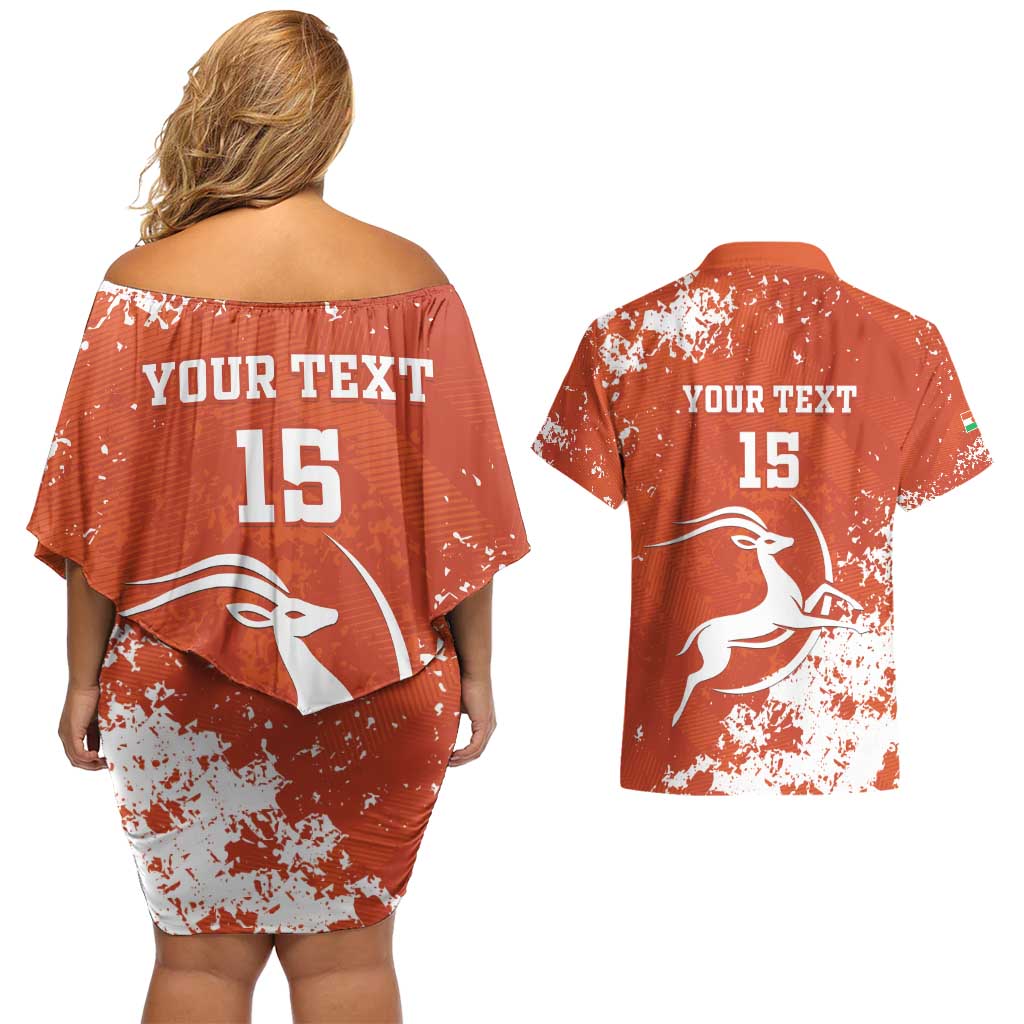 Custom Niger Football Couples Matching Off Shoulder Short Dress and Hawaiian Shirt Go Menas - Wonder Print Shop