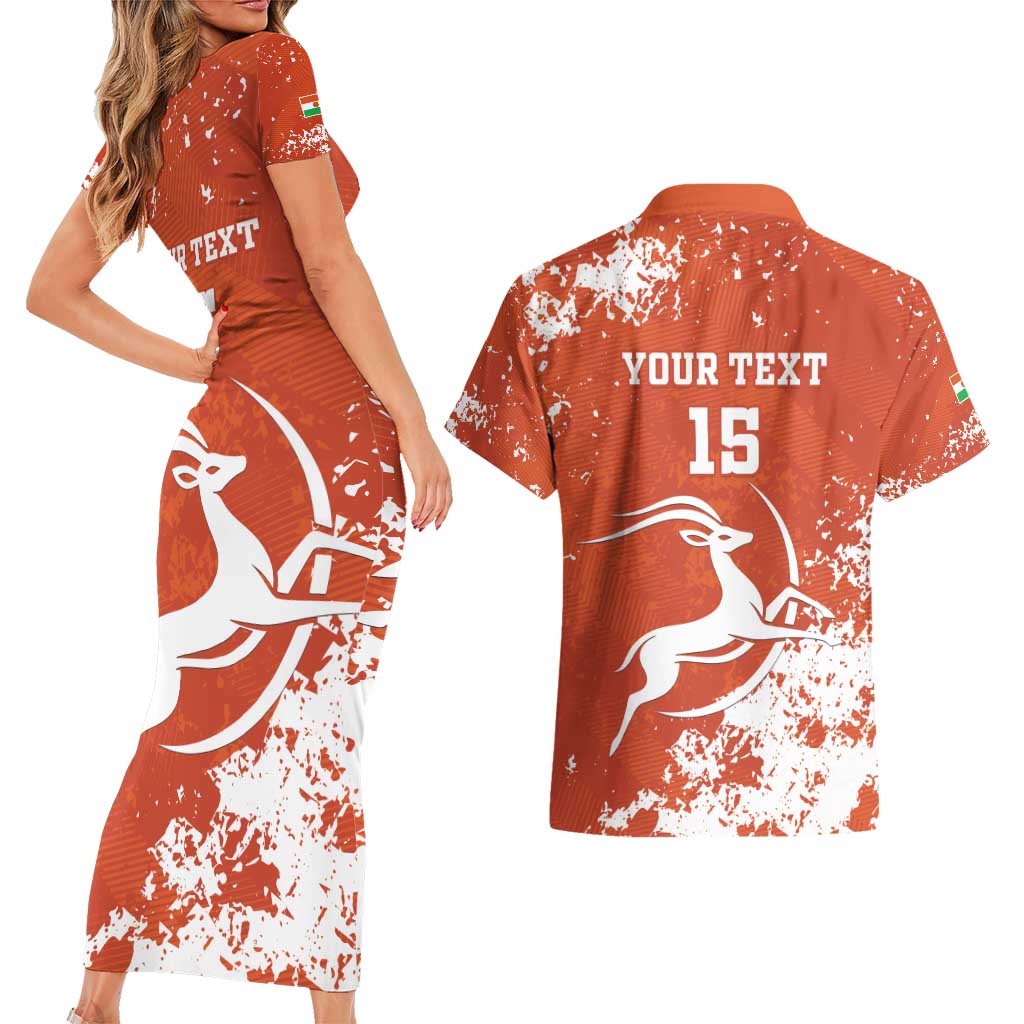 Custom Niger Football Couples Matching Short Sleeve Bodycon Dress and Hawaiian Shirt Go Menas - Wonder Print Shop