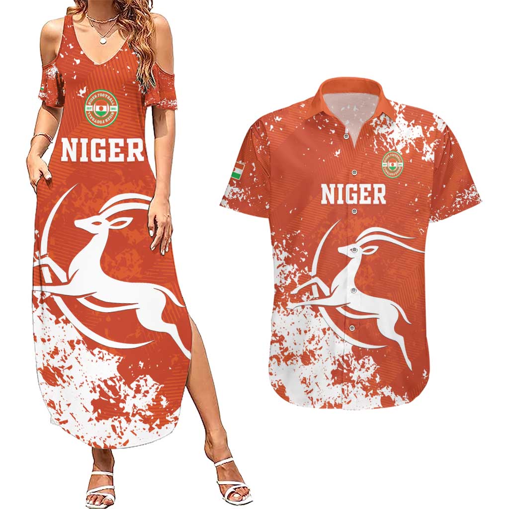 Custom Niger Football Couples Matching Summer Maxi Dress and Hawaiian Shirt Go Menas - Wonder Print Shop