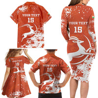 Custom Niger Football Family Matching Long Sleeve Bodycon Dress and Hawaiian Shirt Go Menas - Wonder Print Shop