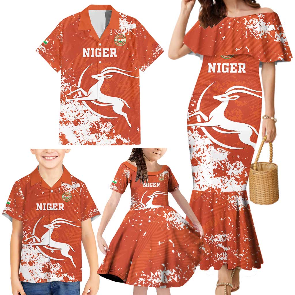 Custom Niger Football Family Matching Mermaid Dress and Hawaiian Shirt Go Menas - Wonder Print Shop