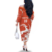 Custom Niger Football Family Matching Off The Shoulder Long Sleeve Dress and Hawaiian Shirt Go Menas - Wonder Print Shop