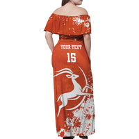 Custom Niger Football Family Matching Off Shoulder Maxi Dress and Hawaiian Shirt Go Menas - Wonder Print Shop