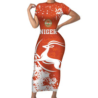 Custom Niger Football Family Matching Short Sleeve Bodycon Dress and Hawaiian Shirt Go Menas - Wonder Print Shop