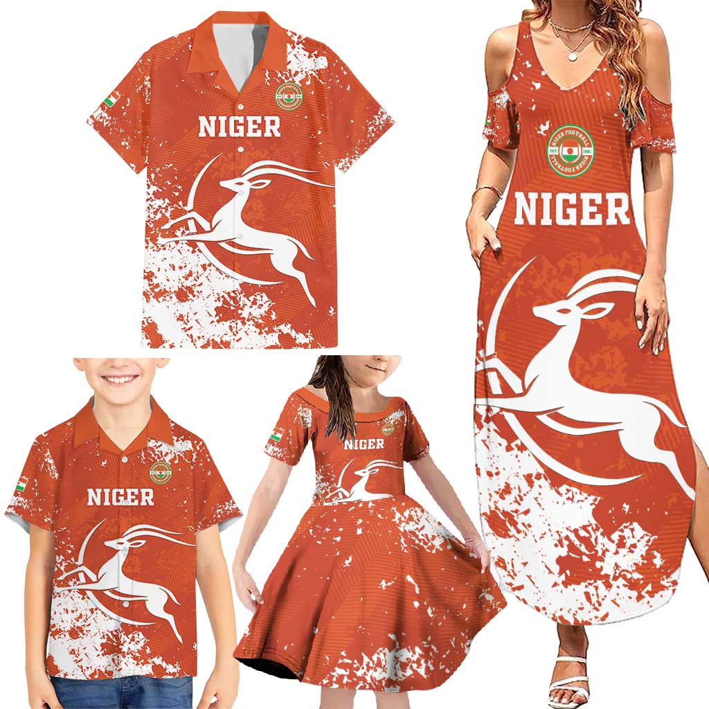 Custom Niger Football Family Matching Summer Maxi Dress and Hawaiian Shirt Go Menas - Wonder Print Shop