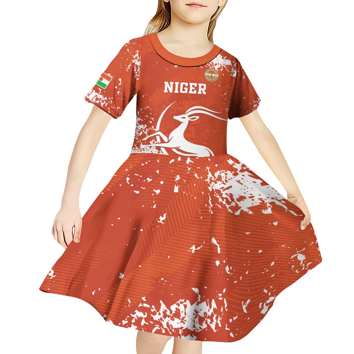 Custom Niger Football Kid Short Sleeve Dress Go Menas - Wonder Print Shop