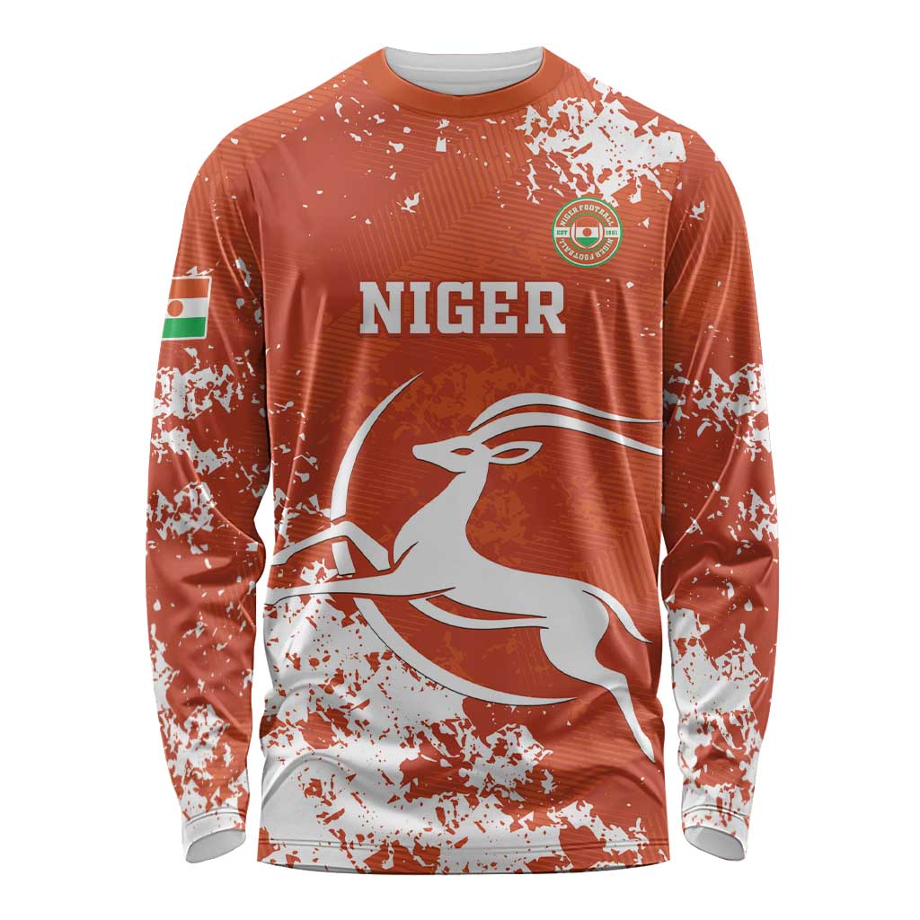 Custom Niger Football Long Sleeve Shirt Go Menas - Wonder Print Shop