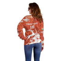 Custom Niger Football Off Shoulder Sweater Go Menas - Wonder Print Shop