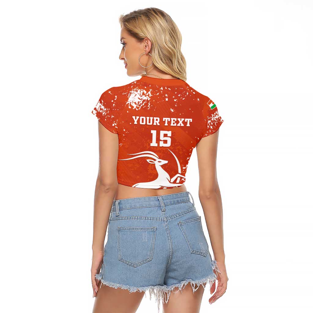 Custom Niger Football Raglan Cropped T Shirt Go Menas - Wonder Print Shop