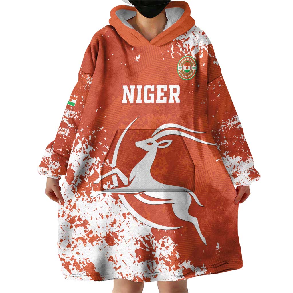 Custom Niger Football Wearable Blanket Hoodie Go Menas - Wonder Print Shop