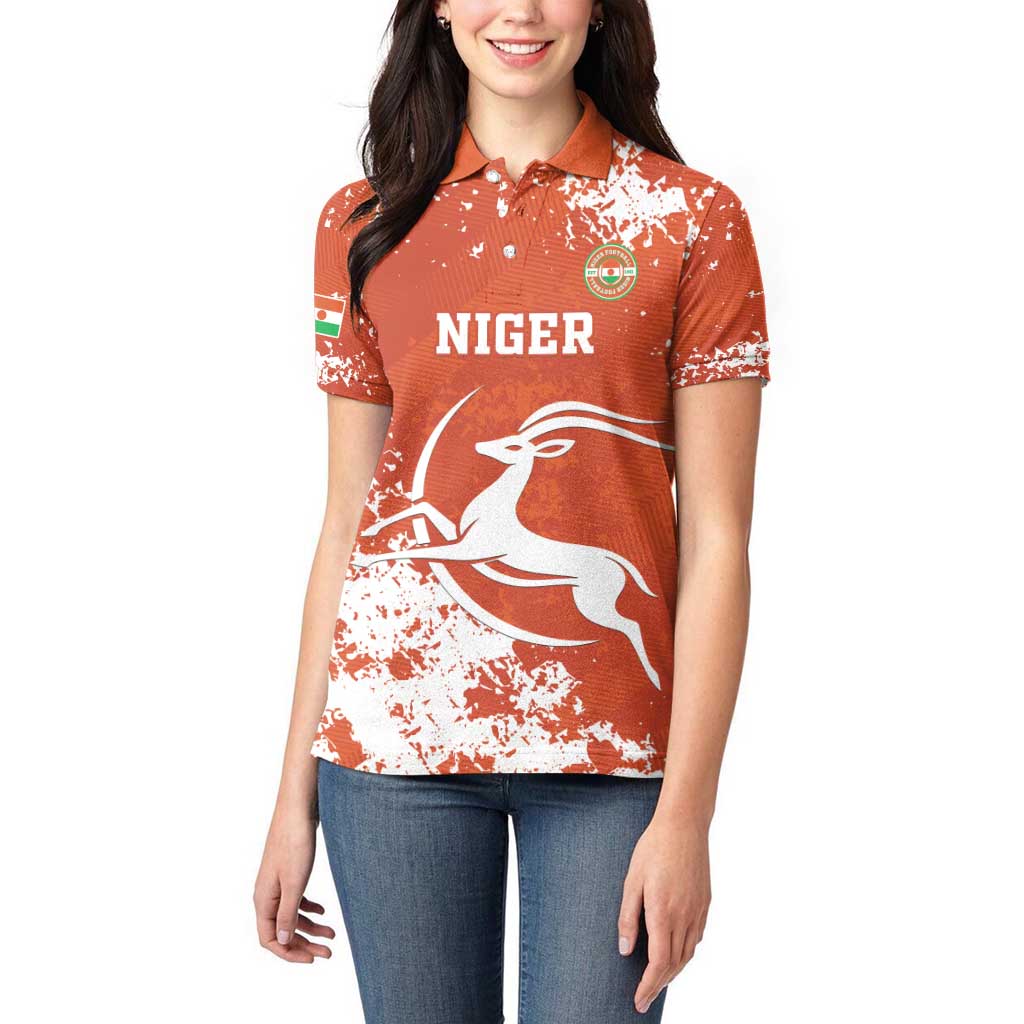 Custom Niger Football Women Polo Shirt Go Menas - Wonder Print Shop