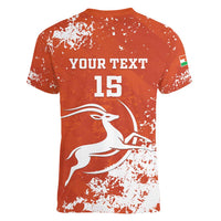 Custom Niger Football Women V-Neck T-Shirt Go Menas - Wonder Print Shop