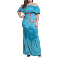 Custom South Africa Pretoria Cricket Family Matching Off Shoulder Maxi Dress and Hawaiian Shirt Roar Saam More - This Is Pretoria - Wonder Print Shop