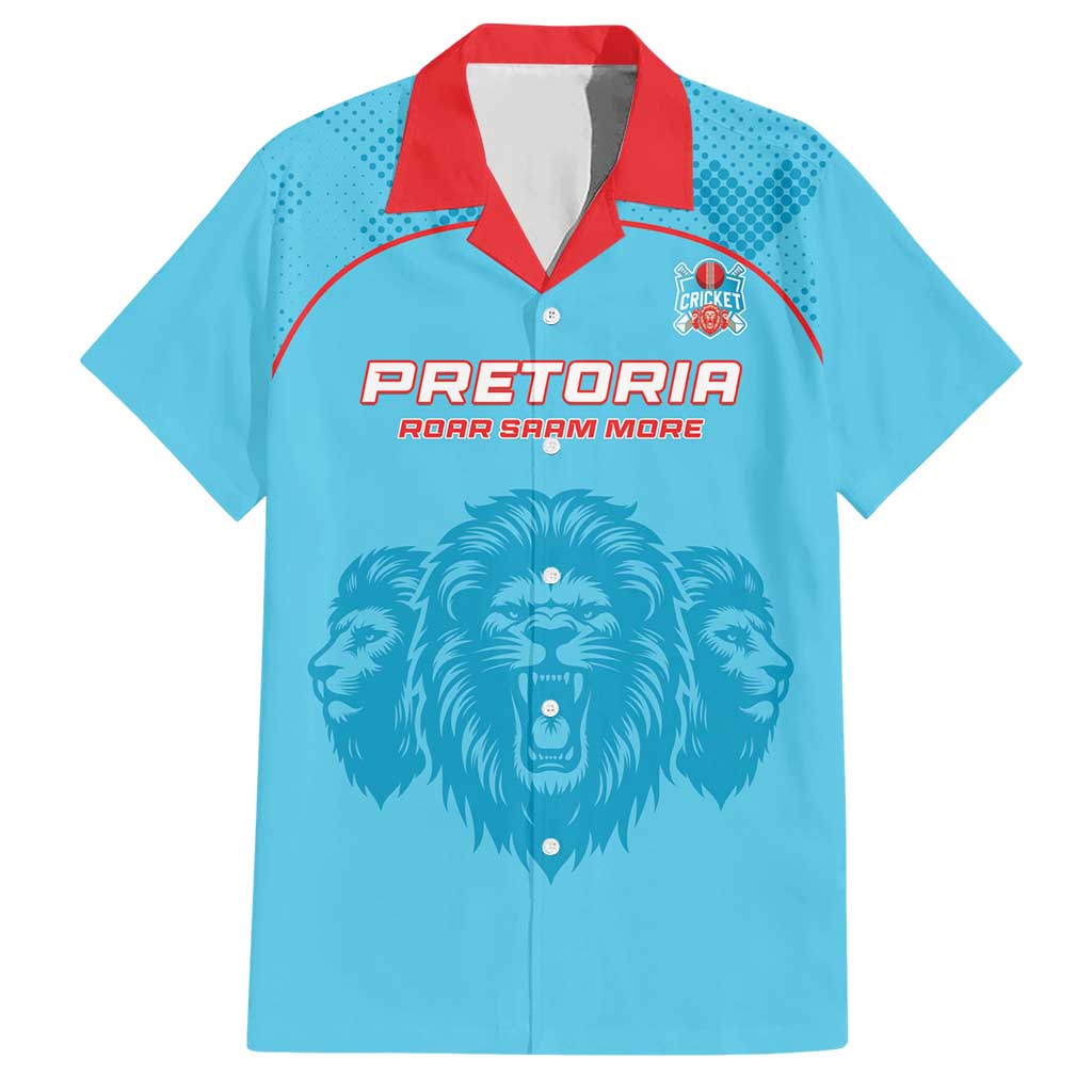 Custom South Africa Pretoria Cricket Family Matching Short Sleeve Bodycon Dress and Hawaiian Shirt Roar Saam More - This Is Pretoria - Wonder Print Shop