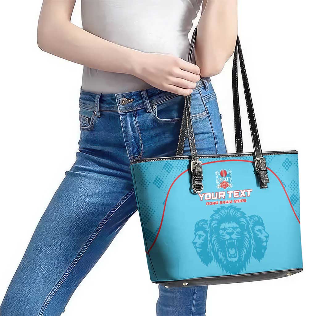 Custom South Africa Pretoria Cricket Leather Tote Bag Roar Saam More - This Is Pretoria - Wonder Print Shop