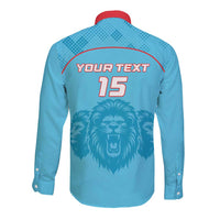 Custom South Africa Pretoria Cricket Long Sleeve Button Shirt Roar Saam More - This Is Pretoria - Wonder Print Shop