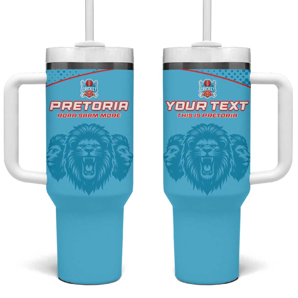 Custom South Africa Pretoria Cricket Tumbler With Handle Roar Saam More - This Is Pretoria - Wonder Print Shop