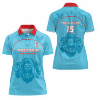 Custom South Africa Pretoria Cricket Women Polo Shirt Roar Saam More - This Is Pretoria - Wonder Print Shop