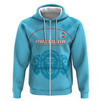 Custom South Africa Pretoria Cricket Zip Hoodie Roar Saam More - This Is Pretoria - Wonder Print Shop