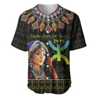 Happy Amazigh New Year Baseball Jersey With Women Amazigh - Berber Pattern - Wonder Print Shop