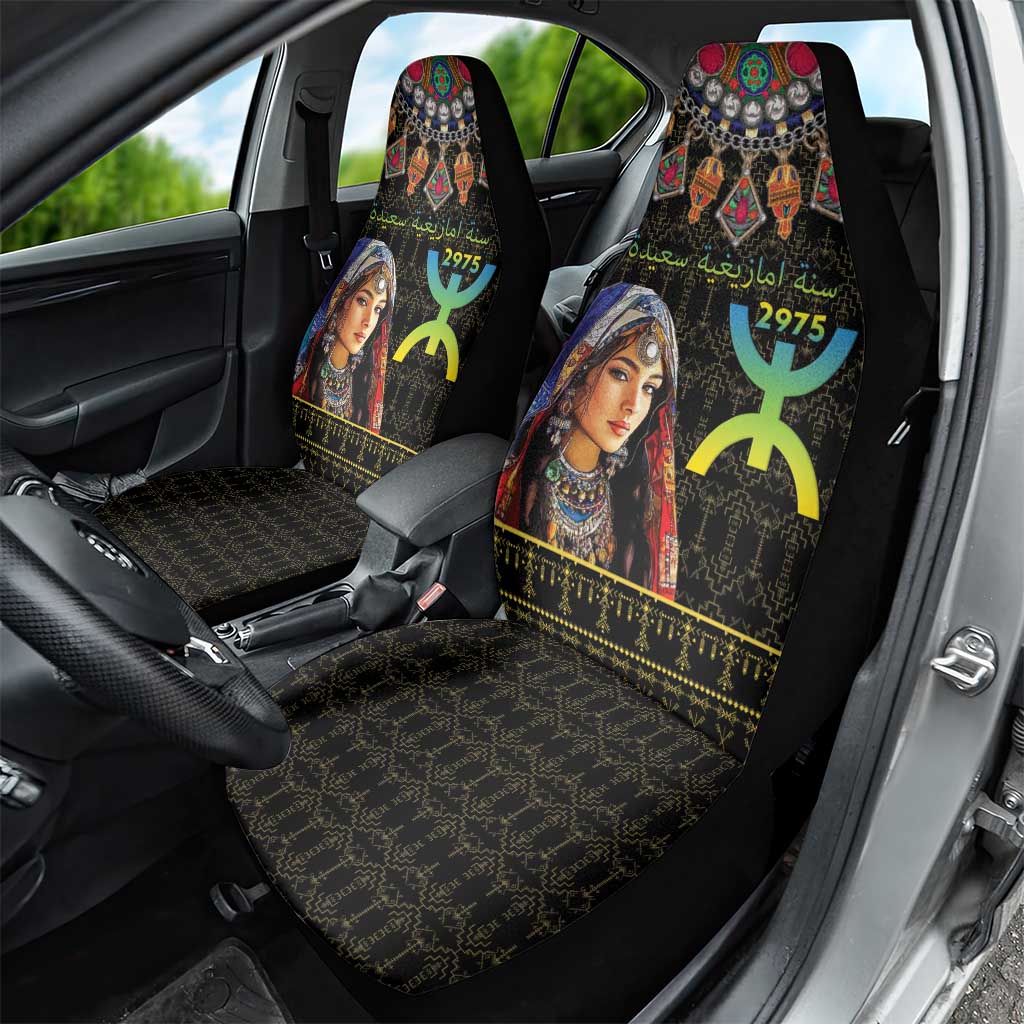 Happy Amazigh New Year Car Seat Cover With Women Amazigh - Berber Pattern - Wonder Print Shop