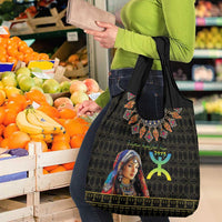Happy Amazigh New Year Grocery Bag With Women Amazigh - Berber Pattern