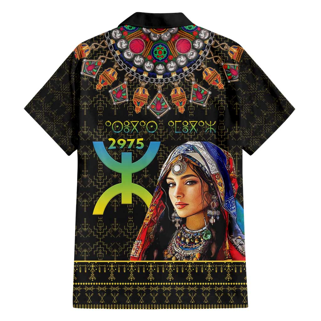 Happy Amazigh New Year Hawaiian Shirt With Women Amazigh - Berber Pattern - Wonder Print Shop