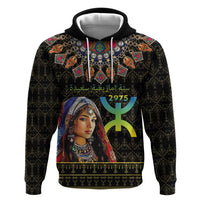 Happy Amazigh New Year Hoodie With Women Amazigh - Berber Pattern - Wonder Print Shop