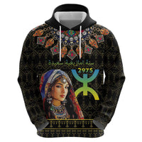 Happy Amazigh New Year Hoodie With Women Amazigh - Berber Pattern - Wonder Print Shop