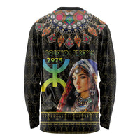 Happy Amazigh New Year Long Sleeve Shirt With Women Amazigh - Berber Pattern - Wonder Print Shop