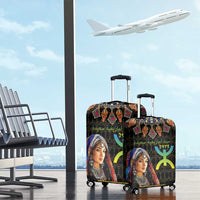 Happy Amazigh New Year Luggage Cover With Women Amazigh - Berber Pattern - Wonder Print Shop