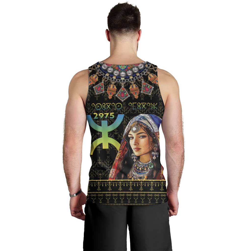 Happy Amazigh New Year Men Tank Top With Women Amazigh - Berber Pattern - Wonder Print Shop