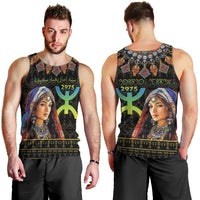 Happy Amazigh New Year Men Tank Top With Women Amazigh - Berber Pattern - Wonder Print Shop