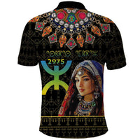 Happy Amazigh New Year Polo Shirt With Women Amazigh - Berber Pattern - Wonder Print Shop