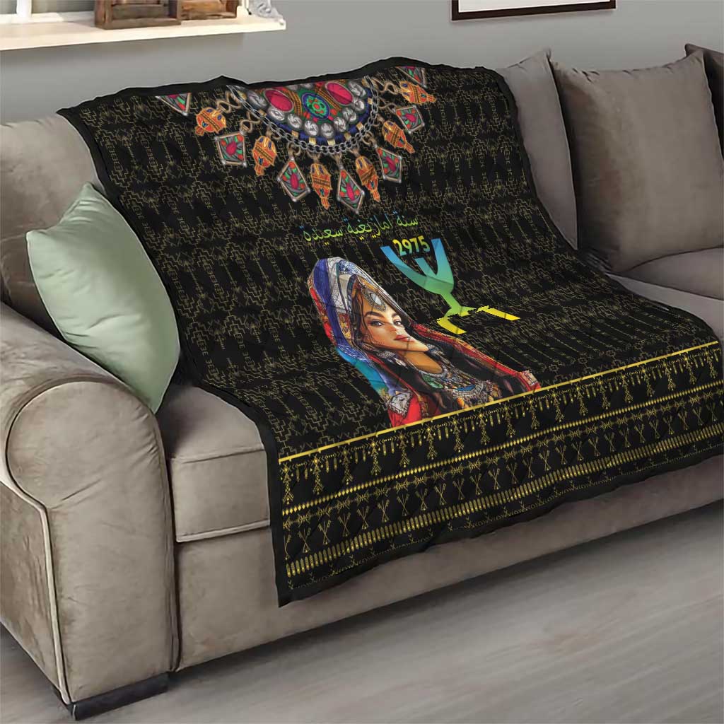 Happy Amazigh New Year Quilt With Women Amazigh - Berber Pattern - Wonder Print Shop