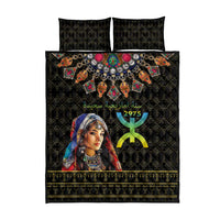 Happy Amazigh New Year Quilt Bed Set With Women Amazigh - Berber Pattern - Wonder Print Shop