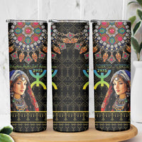 Happy Amazigh New Year Skinny Tumbler With Women Amazigh - Berber Pattern - Wonder Print Shop