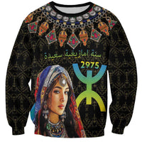 Happy Amazigh New Year Sweatshirt With Women Amazigh - Berber Pattern - Wonder Print Shop
