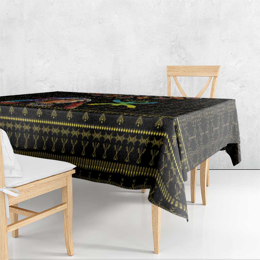 Happy Amazigh New Year Tablecloth With Women Amazigh - Berber Pattern - Wonder Print Shop